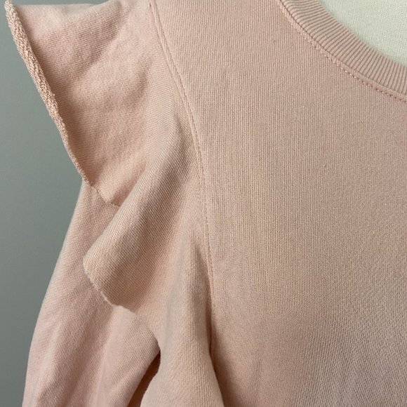 Avec Les Filles Blush Ruffle Crew Neck Sweater - Picture 5 of 8